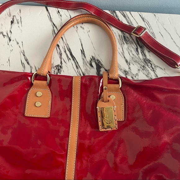 Cavalcanti Patent Red Women's XL two ways handbag - Picture 8 of 9